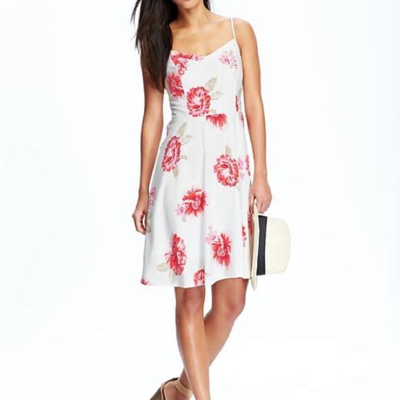 Old Navy Pink and White Floral Dress - Picture 1 of 10